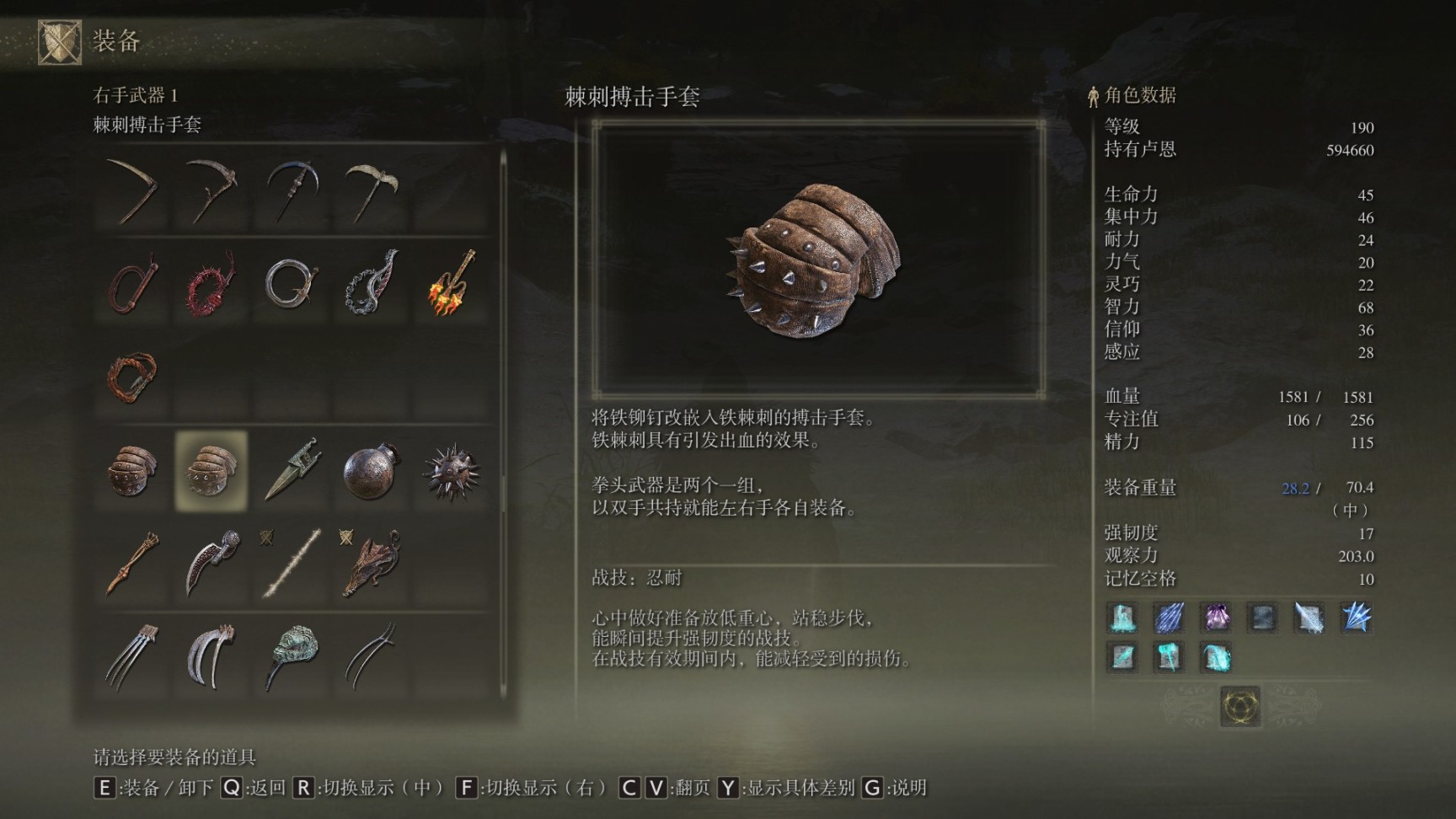 艾尔登法环装备1.08版本怎么选