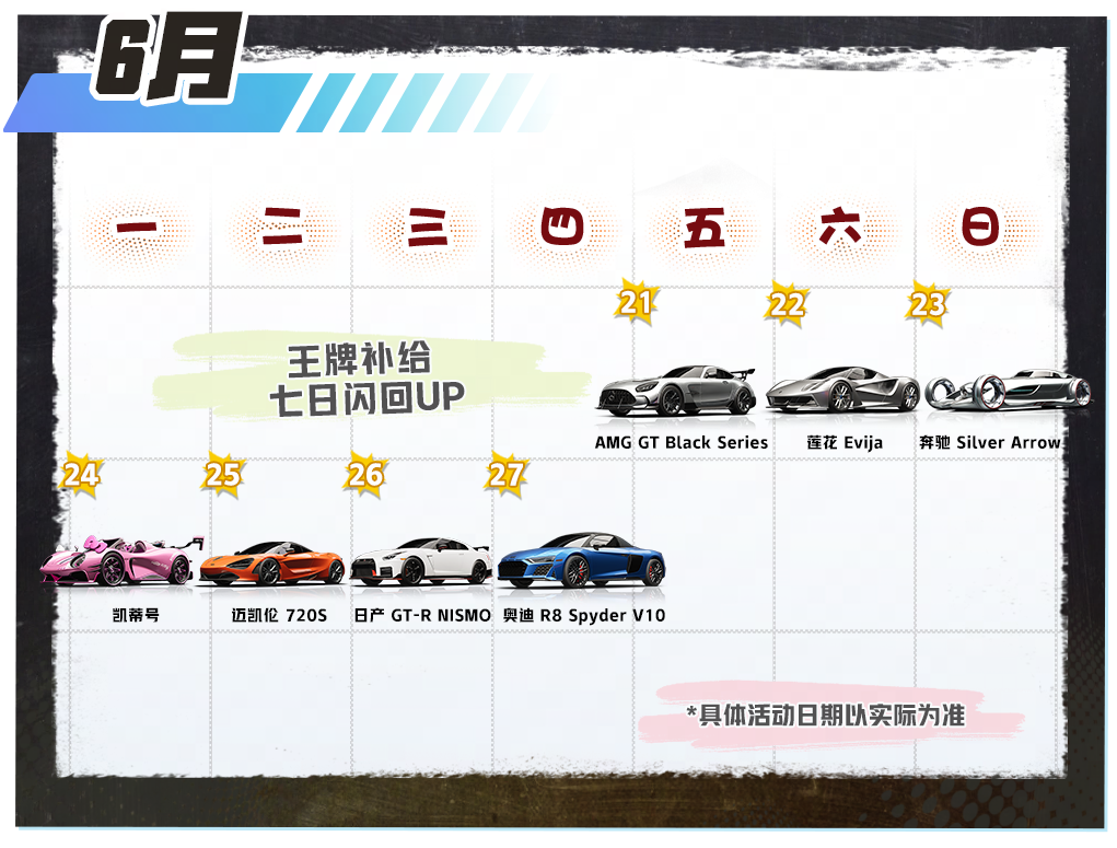 《王牌竞速》6000万车手庆典,七日闪回神车云集 《王牌竞速》6000万车手庆典,七日闪回神车云集