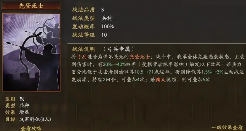 三国志战略版先登死士适合谁 三国志战略版先登死士适合谁