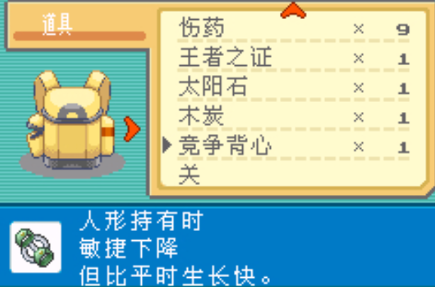 口袋妖怪火红竞争背心有什么用