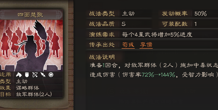 三国志战略版四面楚歌怎么样