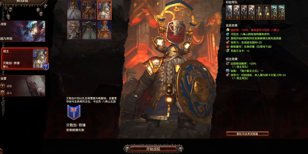 战锤3全面战争矮人怎么玩