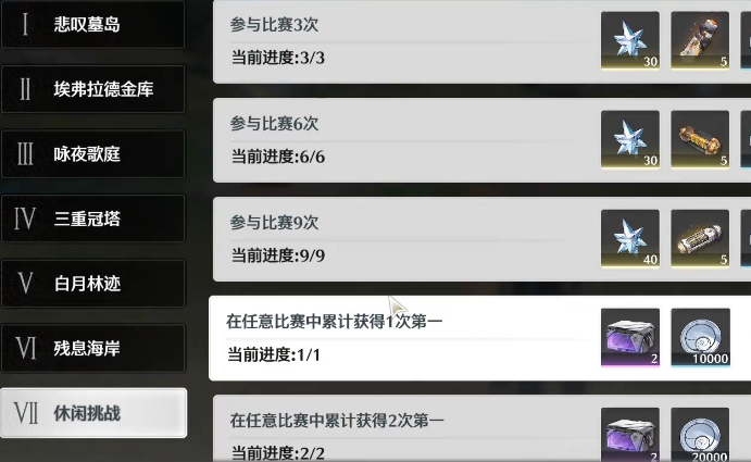 鸣潮跑酷有成就吗