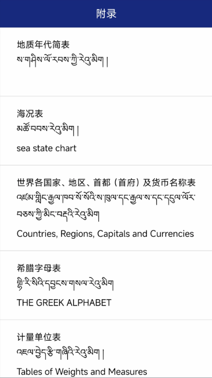 现代藏语对照词典截图展示5