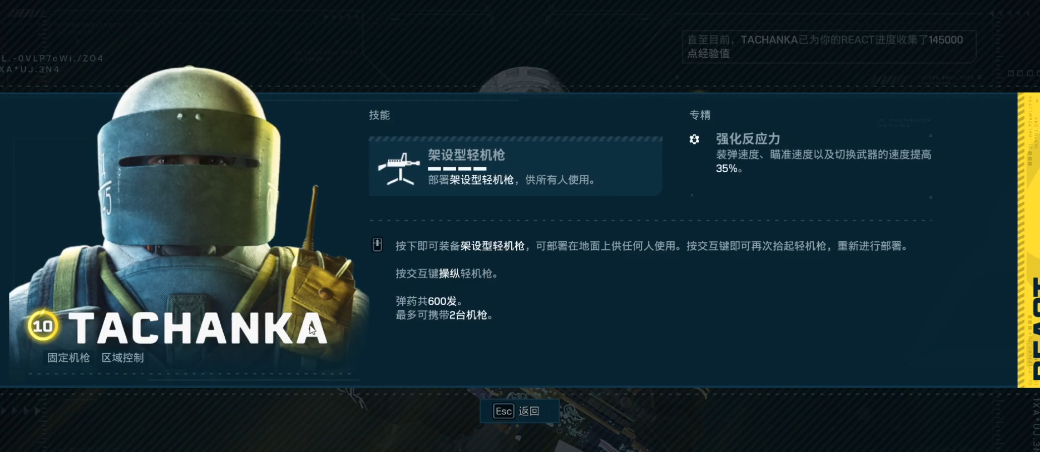 彩虹六号异种Tachanka怎么样