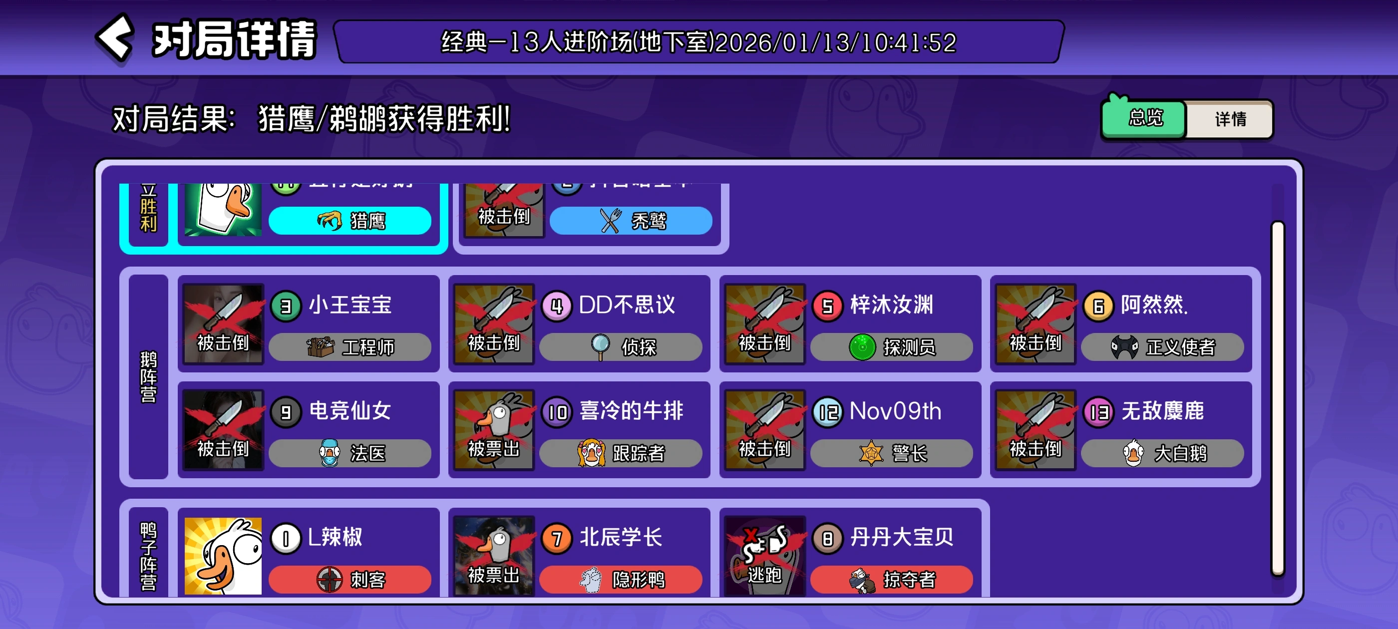 鹅鸭杀鸭子获胜条件是什么 鹅鸭杀鸭子获胜条件是什么