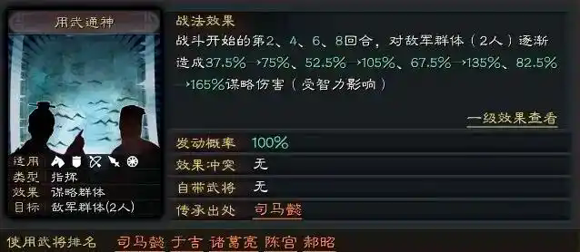 三国志战略版用武通神给谁用 三国志战略版用武通神给谁用